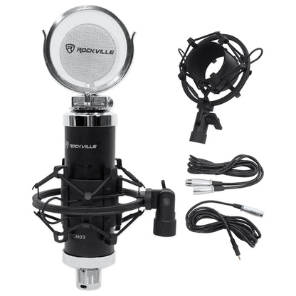 (2) MR824 8in Monitor Bundle with Mic, Adjustable Stands & Compact Shield