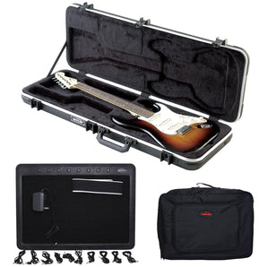 SKB 1SKB-66 Electric Hard-Shell Guitar Rectangular Case + PedalBoard + Soft Case