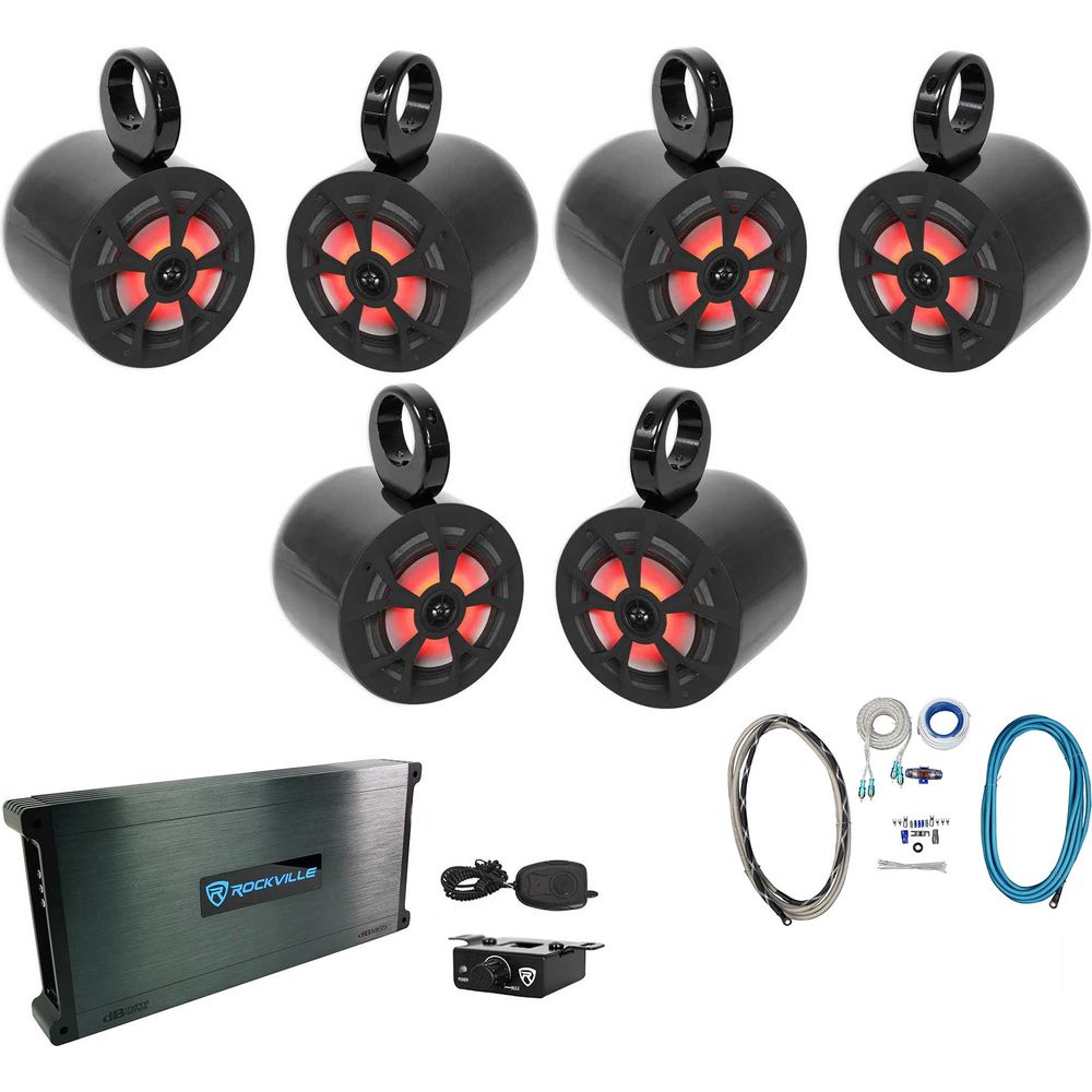 RKL80MB Black 6-Pack + DBM65 Marine Amplifier Bundle
