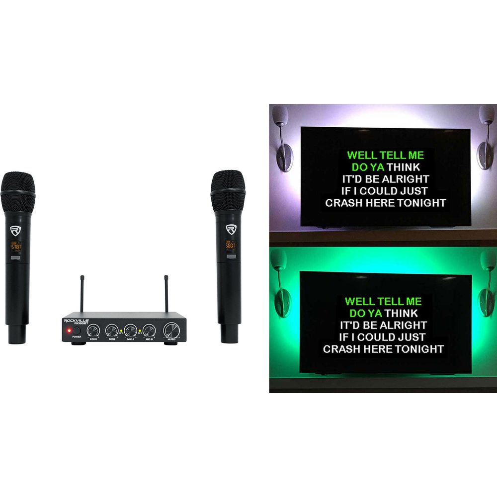 RKI65BT Dual UHF Mics + USB RGB TV Backlight Bundle