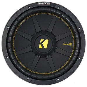 KICKER 44CWCD124 CompC 12" 600 Watt Dual 4-Ohm Car Audio Subwoofer+Free Speaker