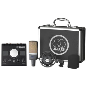 AKG C214 Condenser Microphone Recording Mic+Mackie Big Knob Controller+Shield