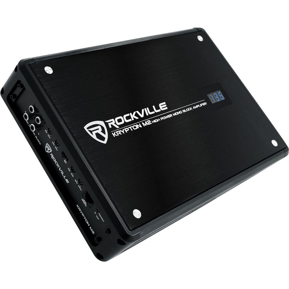 W10T4-S2 10" Shallow Mount Subwoofers 2-Pack + KRYPTON-M2 Amplifier Bundle
