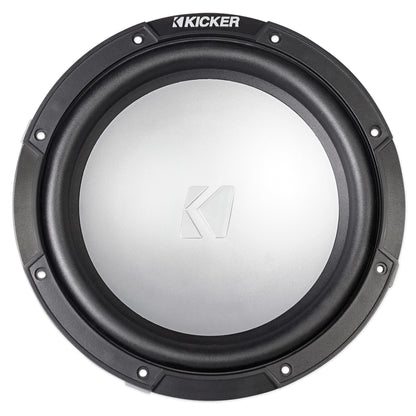 KICKER 45KMF104 10" Free Air Marine Subwoofer + Amplifier SVC 4-ohm Sub KMF10
