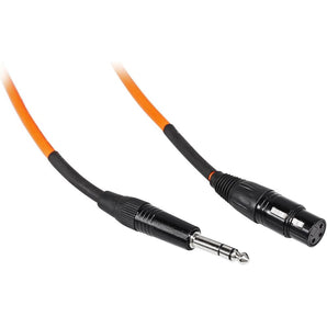 2 Rockville RCXFB25O Orange 25' Female REAN XLR to 1/4'' TRS Balanced Cables OFC