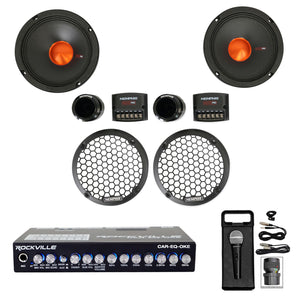 Memphis Audio MJP6C MOJO 6.5" Car Competition Component Speakers+7-Band EQ+Mic