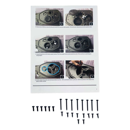 6.5" Overhead Soundbar Speaker Adapters For Jeep Wrangler JL