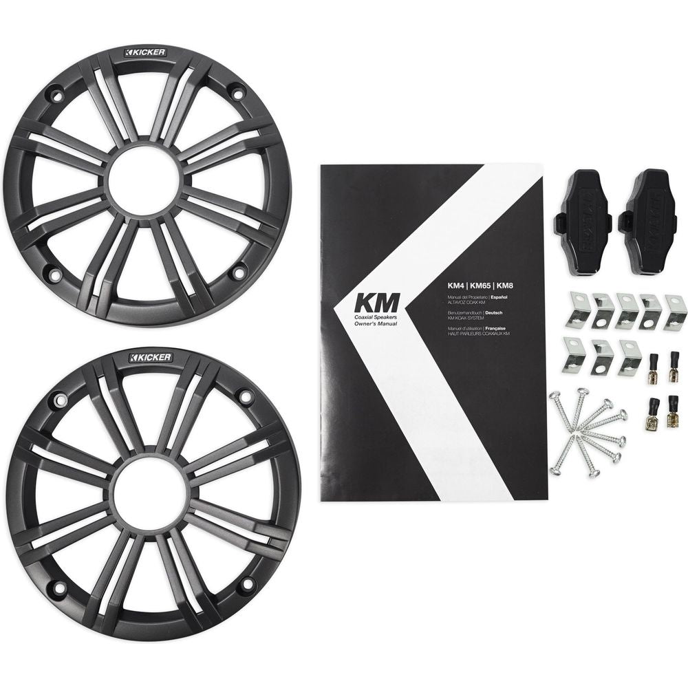 MAC65B Black 6.5" Tower Speaker Pods 2-Pack + 6.5" LED Marine Speakers Bundle