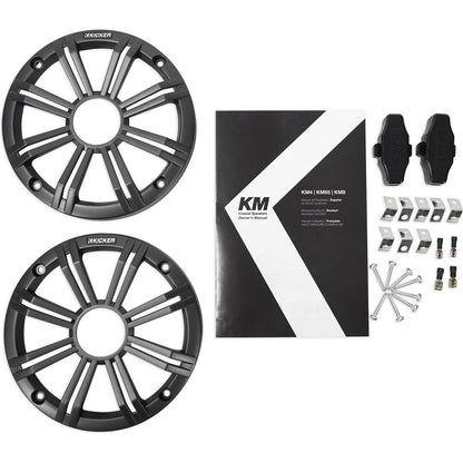 MAC65B Black 6.5" Tower Speaker Pods 2-Pack + 6.5" LED Marine Speakers Bundle