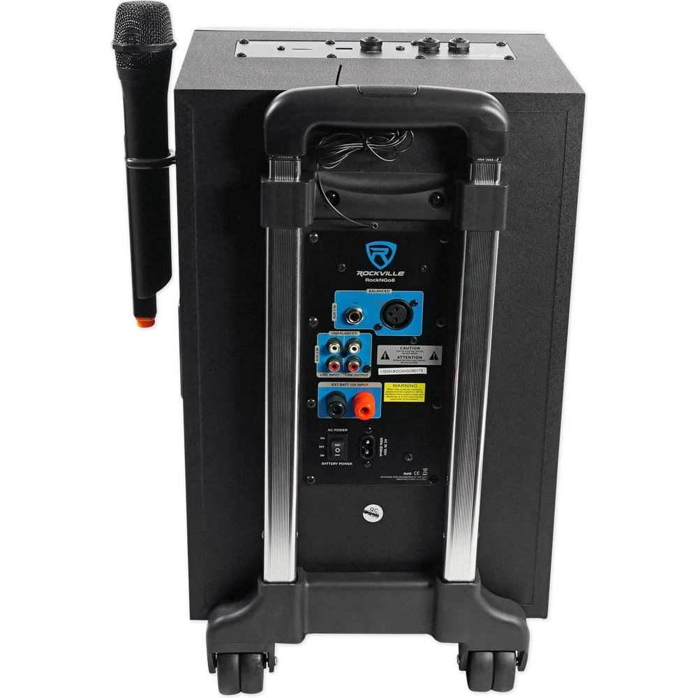 ROCKnGo 8 Portable Karaoke Speaker + Wireless Microphone Bundle