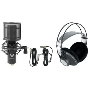AKG K612 PRO Reference Studio Headphones+Condenser Recording Microphone K612PRO