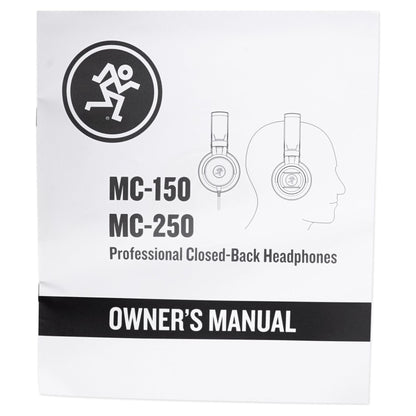 Mackie MC-250 Closed-Back Studio Monitoring Reference Headphones w/50mm Drivers