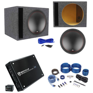 MTX 5515-22 15" 800w Subwoofer+Vented Sub Box Enclosure+Mono Amplifier+Amp Kit