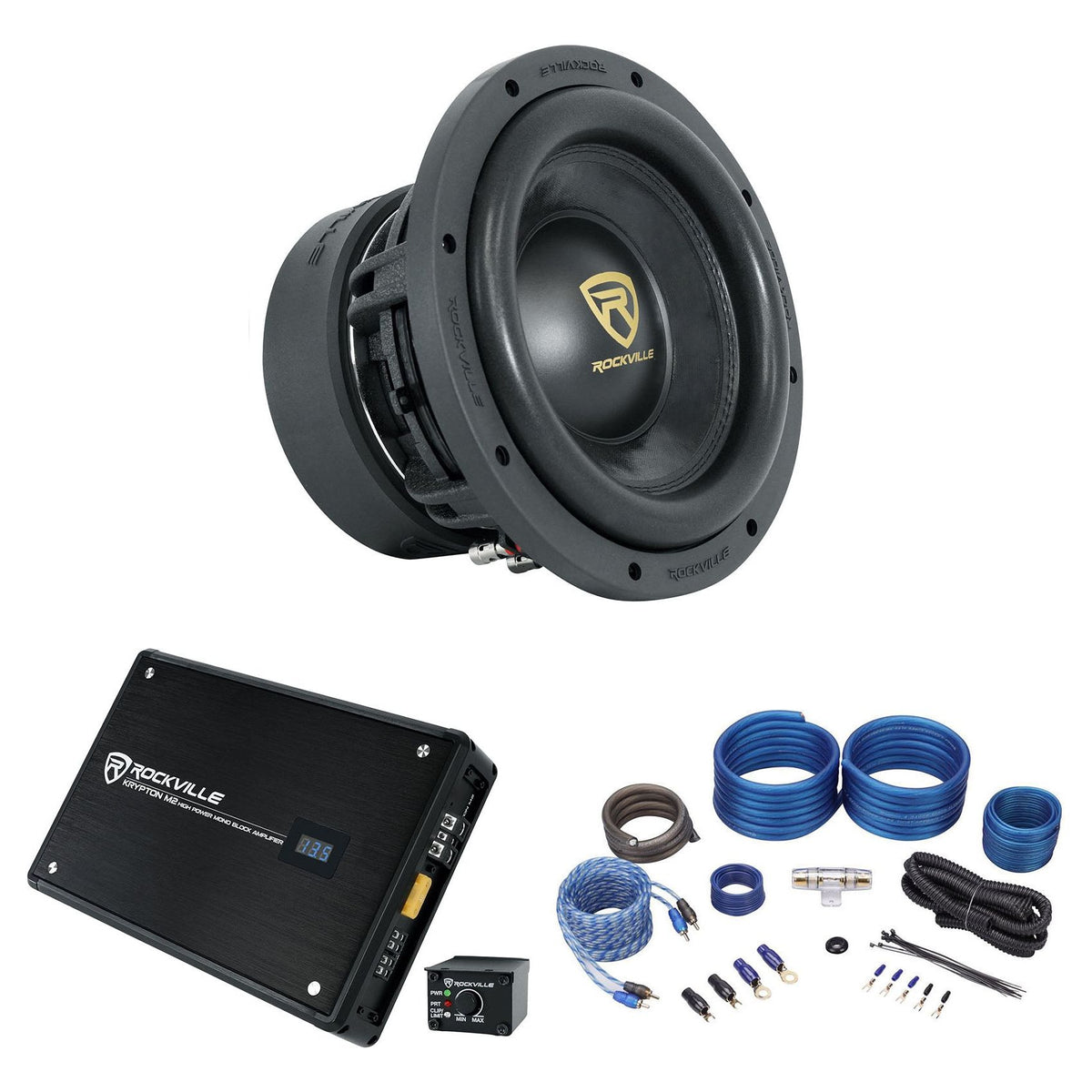 W10K9D2 10" Subwoofer + KRYPTON M2 Mono Amp Bundle
