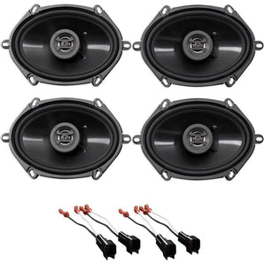 Front+Rear Hifonics Speaker Replacement Kit For 2002-2010 Mercury Mountaineer