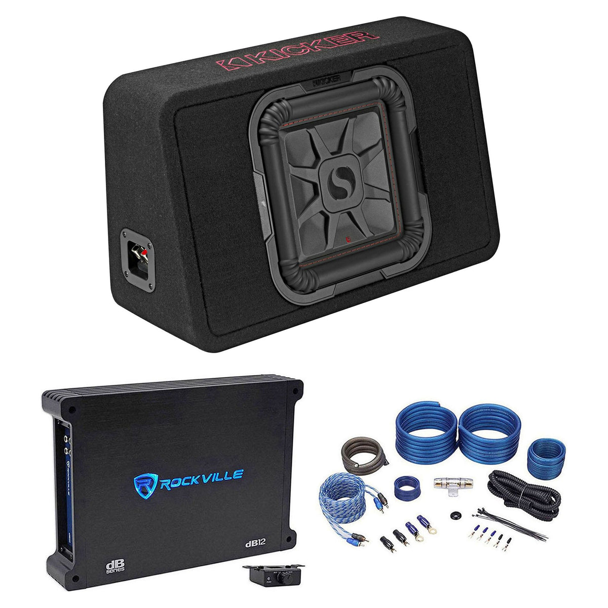 TL7T102 10" Loaded Solo-Baric Subwoofer, Amplifier & Wire Kit
