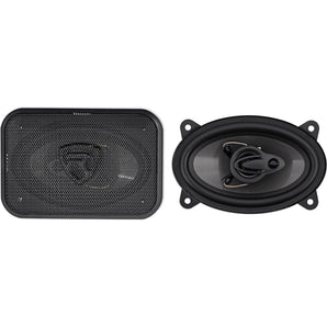 (4) Rockville RV46.3A 4x6" 1000w 3-Way Car Speakers+4-Channel Amplifier+Amp Kit