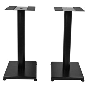 Pair Black 21” Steel Speaker Stands For ELAC Debut 2.0 B6.2 Bookshelf Speakers