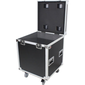 ProX XS-UTL4 Utility Flight Case w/ Black Laminate 4" Casters w/ Caster Dishes