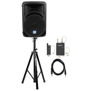 Rockville 12" Bluetooth Speaker System w/Headset Mic For Speeches, Presentations