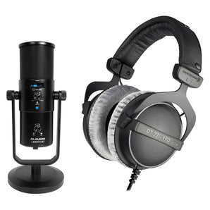 M-Audio UBER MIC Recording Podcasting Podcast Microphone+Beyerdynamic Headphones