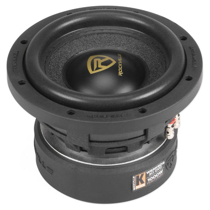 (2) W65K9D2 6.5" 1000 Watt Car Audio Subwoofers + Mono Amplifier + Amp Kit