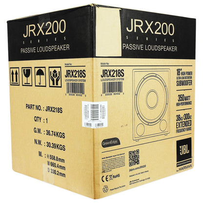 JRX218S Subwoofer + RWM3300UA Wireless Microphone System