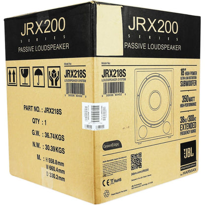 JRX218S Subwoofer + Rock Cart Pro Transport Cart