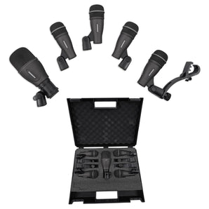 Samson DK705 Drum Microphone Kit-(1) Kick+(4) Snare/Tom For Church Sound Systems