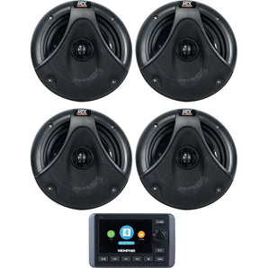 Memphis Audio SMC3 Multi-Zone Marine Bluetooth Receiver+(4) MTX 6.5" Speakers