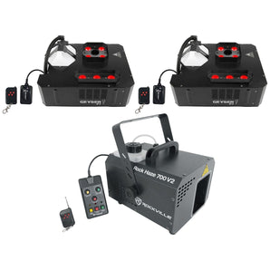 (2) Chauvet DJ GEYSER P7 DMX Fog Machines Foggers RGBA+UV LED Effects+Hazer