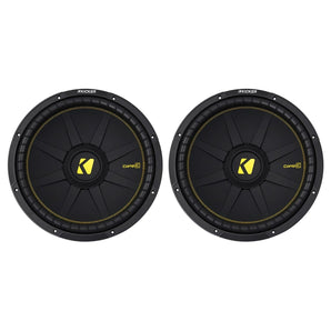 (2) KICKER 44CWCS154 CompC 15" 2400w SVC 4-Ohm Car Audio Subwoofers Subs CWCS154