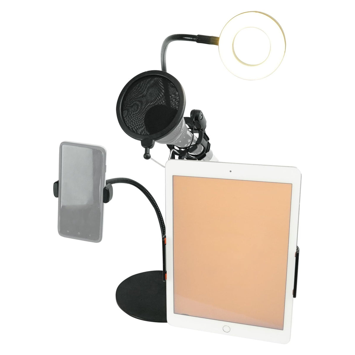 Conference Room/Work From Home Desk Light w/Mic + Phone + Tablet Stand