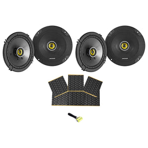 (4) KICKER 46CSC654 CSC65 6.5" 600w 4-Ohm Car Audio Coaxial Speakers+Rockmat