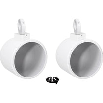 MAC80W 7.7" 360 Degree Swivel White Aluminum Wakeboard Tower Speaker Pods
