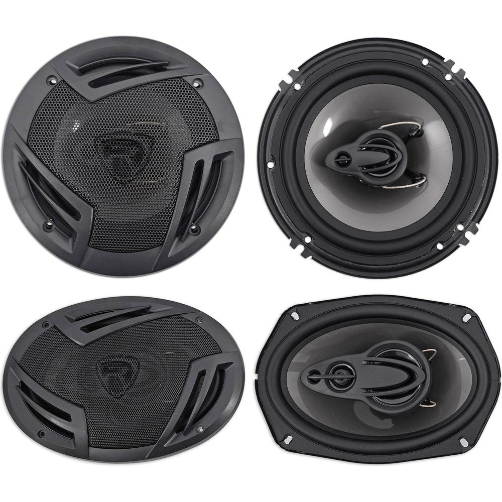 Rockville Front+Rear Speaker Replacement For 2004-2005 INFINITI QX56