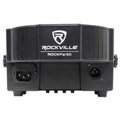 FHB-118 LED RGB DMX LED PAR Can Wash Lights+(2) Cables+Carry Bag