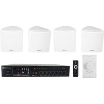 RCS80-1 2-Pack + Cube 70V White + VOL70100 White Bundle
