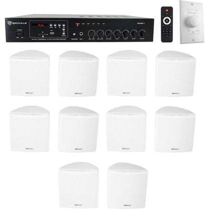 RCS80-1 + Cube 70V White 10-Pack + VOL70100 White