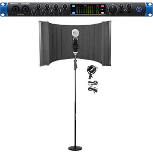 Presonus STUDIO 1824C 18x18 USB-C Audio Recording Interface +Vocal booth and Mic