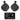 KICKER KMC4 Marine Digital Media Receiver w/Bluetooth+2) 8" Black Tower Speakers