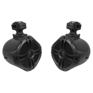 Pair Kenwood KFC-1633MRW 6.5" Marine Boat Speakers+(2) Black Wakebaord Speakers