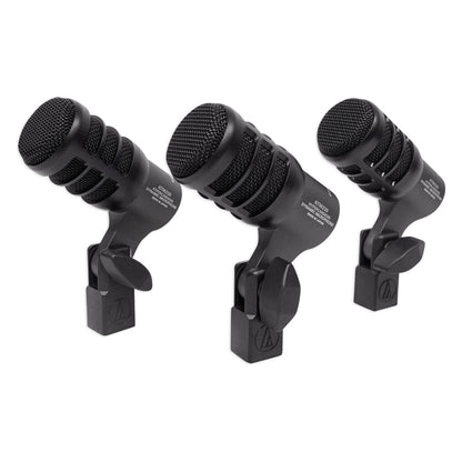 Audio Technica ATM230PK (3) Dynamic Instrument Microphones Drum Mics + Mounts
