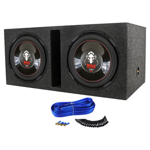 (2) Boss Audio P126DVC 12" 4600 Watt Car Subwoofers+Vented Sub Box Enclosure