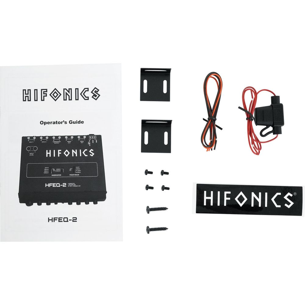 Hifonics HFEQ-2 1/2 Din 4-Band Equalizer w/ 9-Volt Line-Driver Signal ...