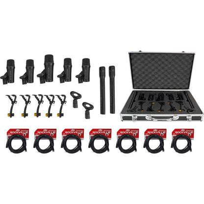 PRO‑D7 Drum Mic Kit + XLR Cables 7-Pack Bundle