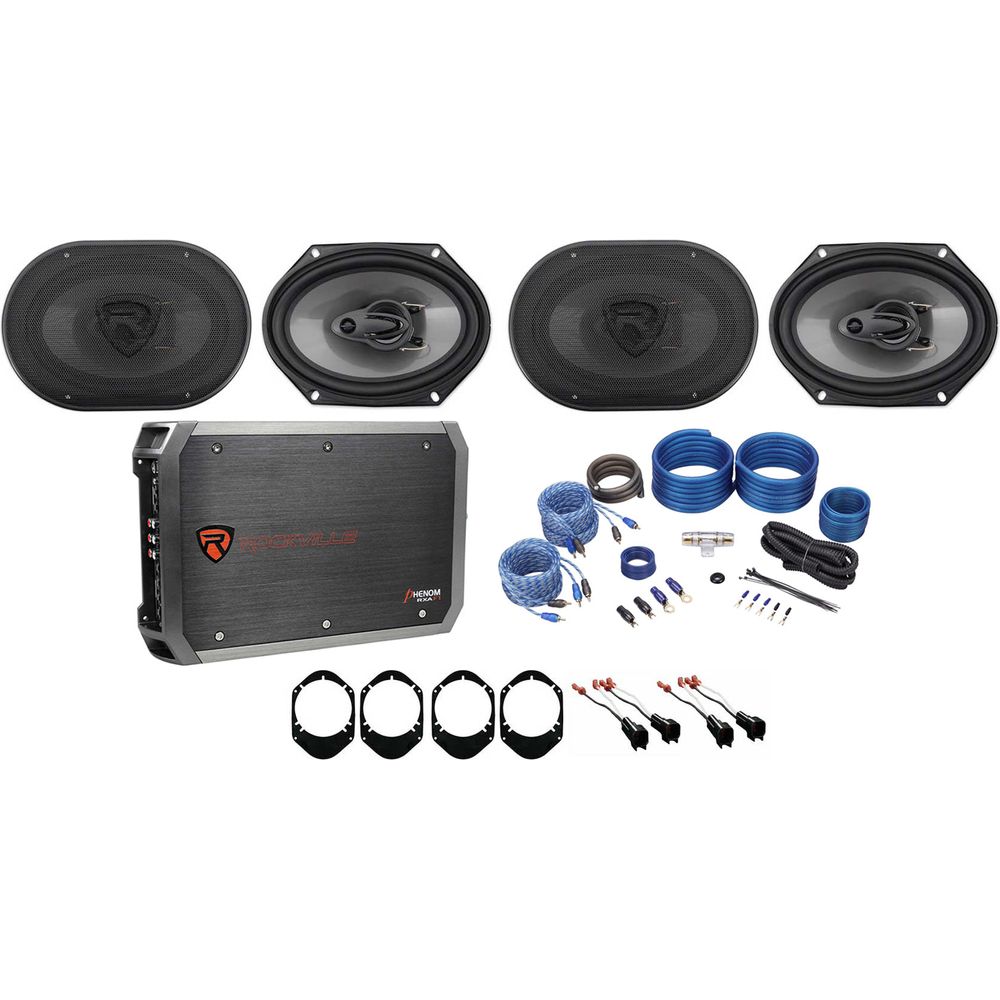 RV68.3A 6x8" Speakers 2-Pack + RXA-F1 Amplifier Bundle
