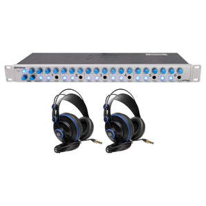 Presonus HP60 6-Channel Amplifier Headphone Amp +(2) HD7 Headphones