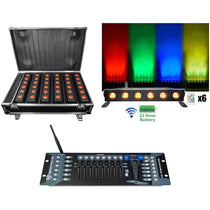 Best Strip 60 Black 6-Pack + ROCKFORCE W2 DMX Controller Bundle