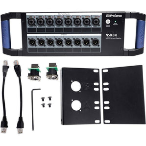 PRESONUS NSB 8.8 8x8 AVB Stagebox w/(8) XMAX Preamps + Full Rack Mount Kit